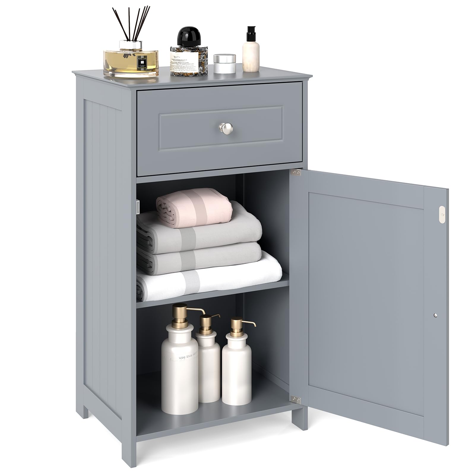 Tangkula Petit meuble de salle de bain pour petits espaces